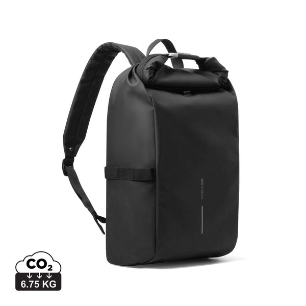 Zaino impermebile da bicicletta Urban nero - personalizzabile con logo