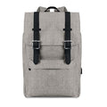 Zaino in poliestere 600D grigio - personalizzabile con logo