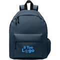 Zaino in poliestere 600D RPET Blu - personalizzabile con logo
