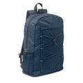 Zaino in poliestere 600D RPET blu navy - personalizzabile con logo