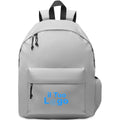 Zaino in poliestere 600D RPET Grigio - personalizzabile con logo