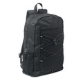 Zaino in poliestere 600D RPET Nero - personalizzabile con logo