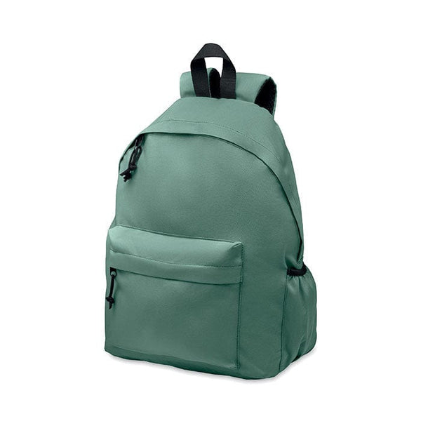 Zaino in poliestere 600D RPET verde - personalizzabile con logo