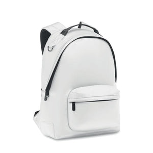 Zaino in PU morbido x laptop 15" Bianco - personalizzabile con logo