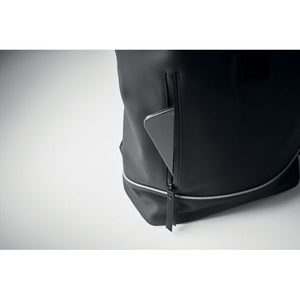 Zaino in PU rolltop per laptop - personalizzabile con logo