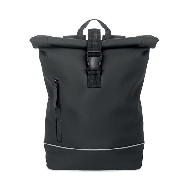 Zaino in PU rolltop per laptop - personalizzabile con logo