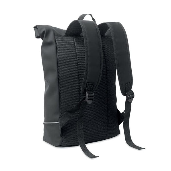 Zaino in PU rolltop per laptop - personalizzabile con logo