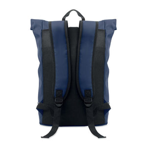 Zaino in PU rolltop per laptop - personalizzabile con logo