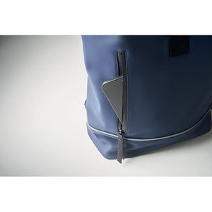 Zaino in PU rolltop per laptop - personalizzabile con logo