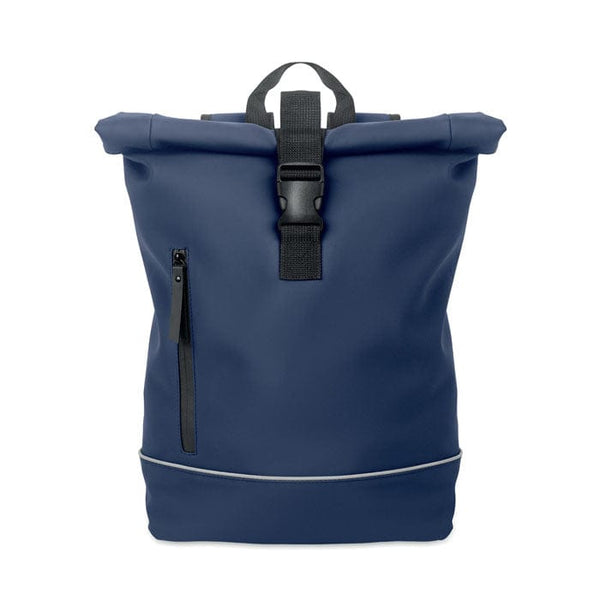 Zaino in PU rolltop per laptop - personalizzabile con logo