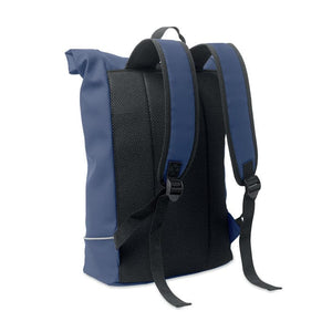 Zaino in PU rolltop per laptop - personalizzabile con logo