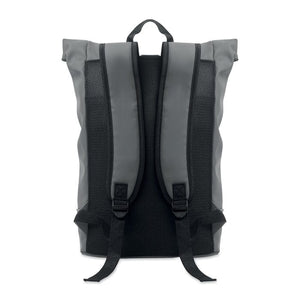 Zaino in PU rolltop per laptop - personalizzabile con logo