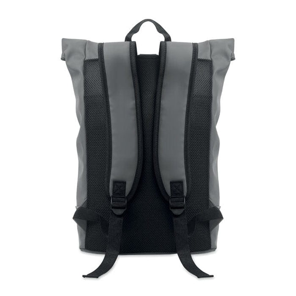 Zaino in PU rolltop per laptop - personalizzabile con logo
