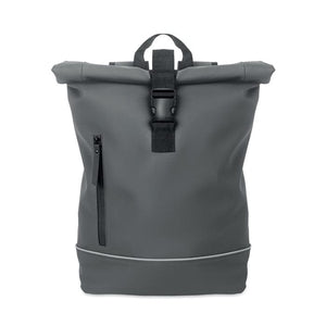 Zaino in PU rolltop per laptop - personalizzabile con logo