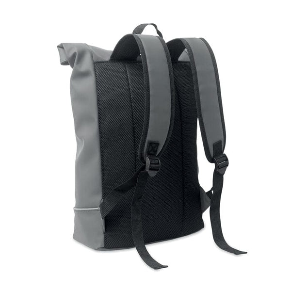 Zaino in PU rolltop per laptop - personalizzabile con logo