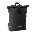 Zaino in PU rolltop per laptop Nero - personalizzabile con logo