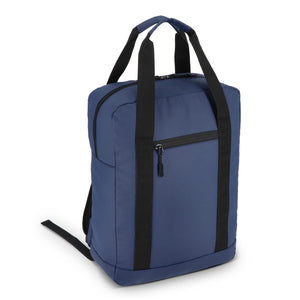 Zaino in R-PET 600D rivestito in PU 27,5 x 12 x 37,5 cm 12 L blu navy - personalizzabile con logo