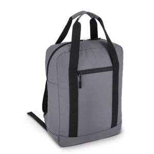 Zaino in R-PET 600D rivestito in PU 27,5 x 12 x 37,5 cm 12 L Grigio - personalizzabile con logo