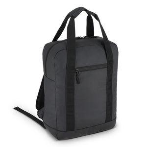 Zaino in R-PET 600D rivestito in PU 27,5 x 12 x 37,5 cm 12 L Nero - personalizzabile con logo