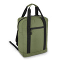 Zaino in R-PET 600D rivestito in PU 27,5 x 12 x 37,5 cm 12 L verde calce - personalizzabile con logo