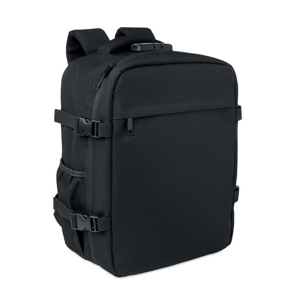 Zaino in RPET da 20L Nero - personalizzabile con logo