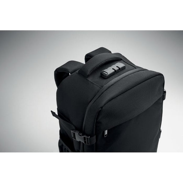 Zaino in RPET da 20L Nero - personalizzabile con logo