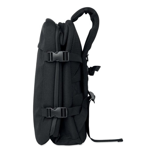 Zaino in RPET da 20L Nero - personalizzabile con logo