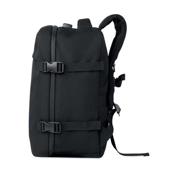 Zaino in RPET da 20L Nero - personalizzabile con logo