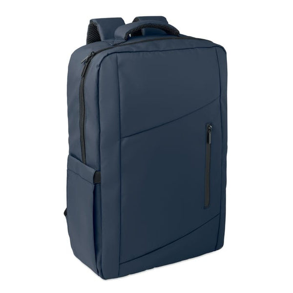 Zaino laptop 15" in PU RPET Blu - personalizzabile con logo