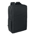 Zaino laptop 15" in PU RPET Nero - personalizzabile con logo