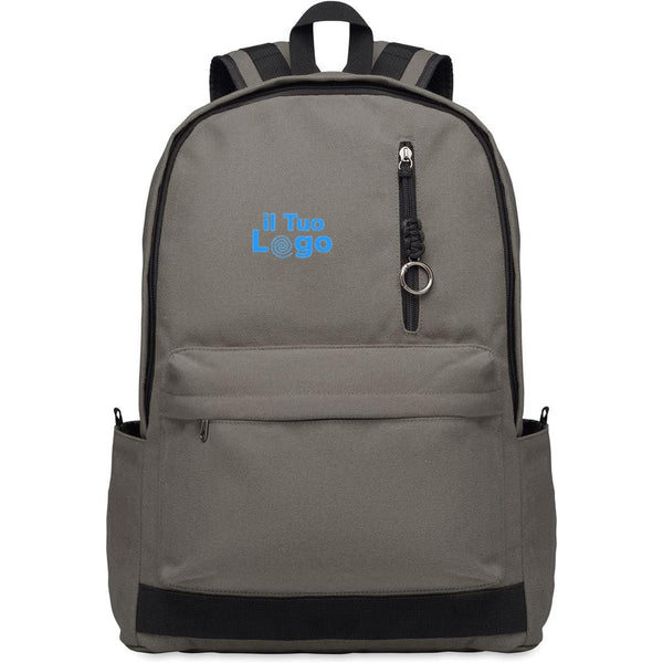 Zaino laptop 15 pollici cotone riciclato - personalizzabile con logo
