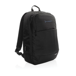 Zaino moderno PortaPC 15,6" Swiss Peak AWARE™ nero - personalizzabile con logo