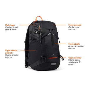 Zaino Nordic Drift Trail da 24L RCS nero - personalizzabile con logo