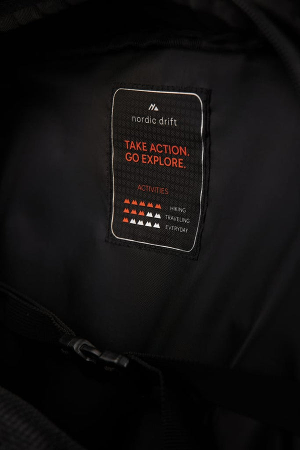 Zaino Nordic Drift Traveling RCS 25L nero - personalizzabile con logo
