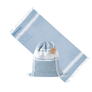 Zaino Pareo Carey azzurro - personalizzabile con logo