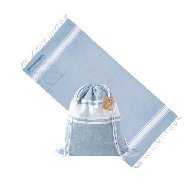 Zaino Pareo Carey azzurro - personalizzabile con logo