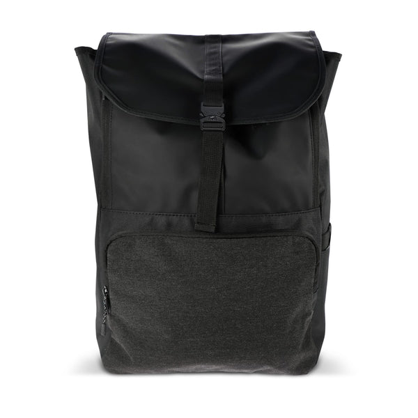 Zaino per computer portatile Liam RPET 20L Nero - personalizzabile con logo