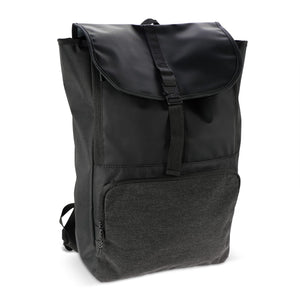 Zaino per computer portatile Liam RPET 20L Nero - personalizzabile con logo