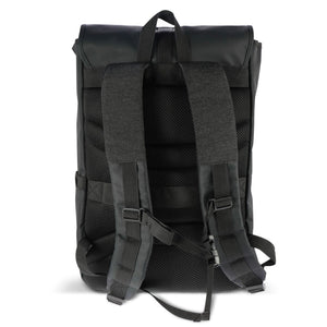 Zaino per computer portatile Liam RPET 20L Nero - personalizzabile con logo