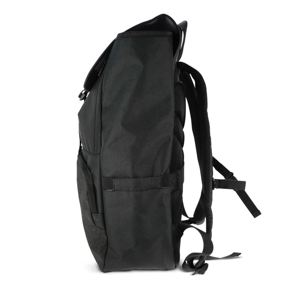 Zaino per computer portatile Liam RPET 20L Nero - personalizzabile con logo