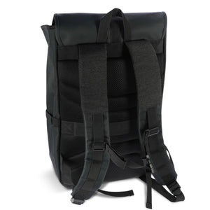 Zaino per computer portatile Liam RPET 20L Nero - personalizzabile con logo