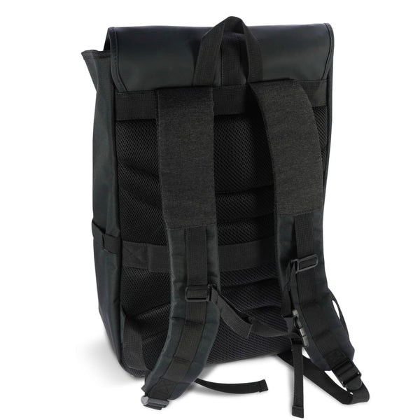 Zaino per computer portatile Liam RPET 20L Nero - personalizzabile con logo