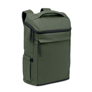 Zaino per laptop 15" in PU verde - personalizzabile con logo