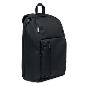 Zaino per laptop 15" RPET 15L Nero - personalizzabile con logo
