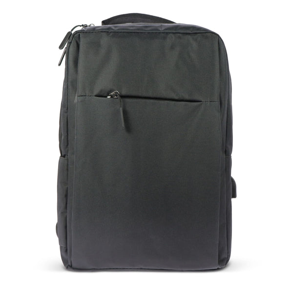 Zaino per laptop con porta di ricarica 20L Nero - personalizzabile con logo