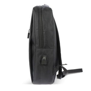 Zaino per laptop con porta di ricarica 20L Nero - personalizzabile con logo