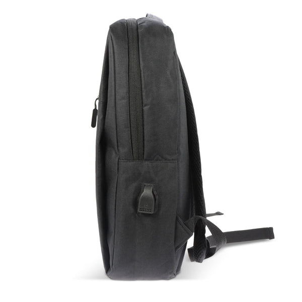 Zaino per laptop con porta di ricarica 20L Nero - personalizzabile con logo