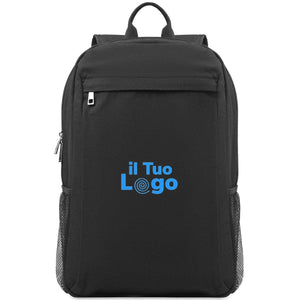 Zaino per laptop da 15 pollici Nero - personalizzabile con logo