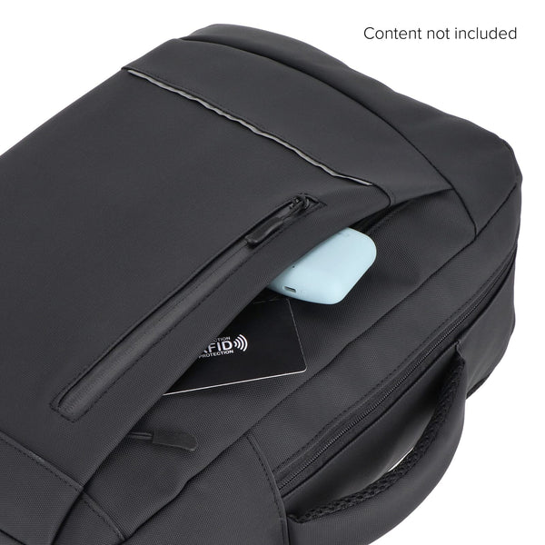 Zaino per laptop PU Osaka 30 x 14 x 42 cm 15 L Nero - personalizzabile con logo