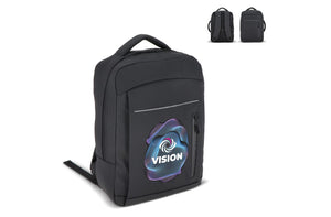 Zaino per laptop PU Osaka 30 x 14 x 42 cm 15 L Nero - personalizzabile con logo